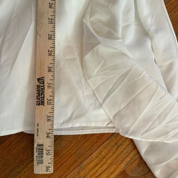 WAYF Attina Satin White Wrap Dress Size Small - Picture 6 of 8